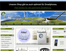 Tablet Screenshot of greentronic.de